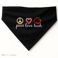 Peace Love Teach USA-Made Doggie Bandana thumb 0