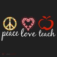 Peace Love Teach Beanie thumb 2