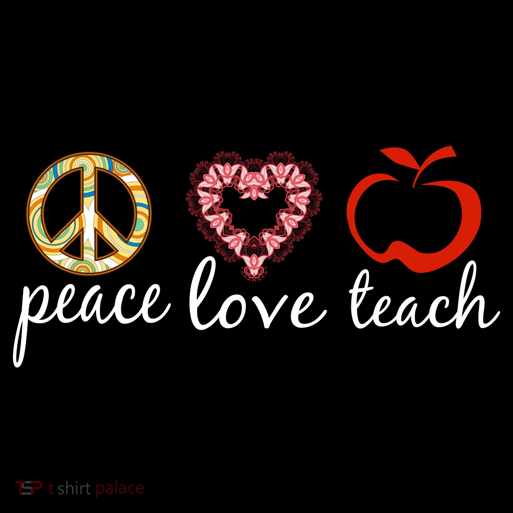 Peace Love Teach Coaster