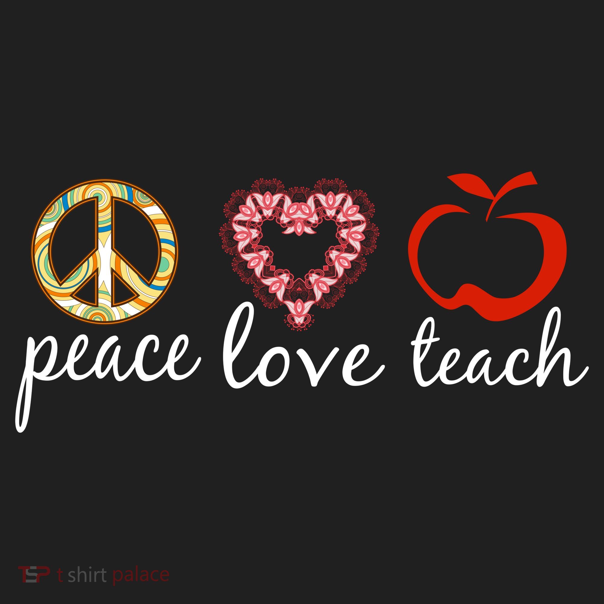 Peace Love Teach Tumbler