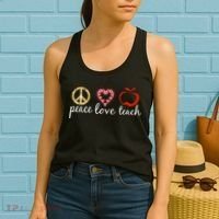 Peace Love Teach Women's Tank Top thumb 2