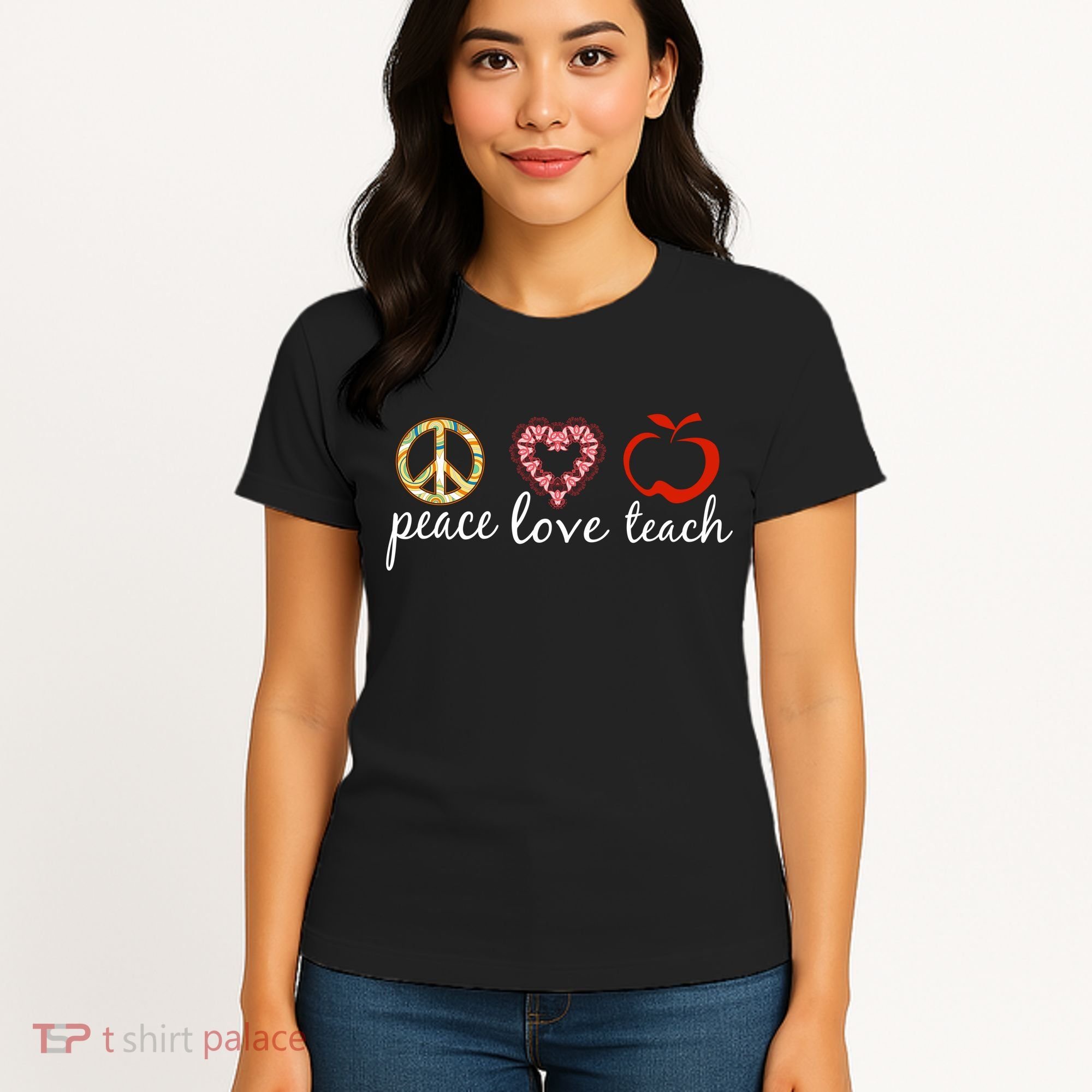 Peace Love Teach Women's T-Shirt