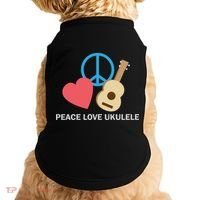 Peace Love Ukulele Doggie Tank thumb 0