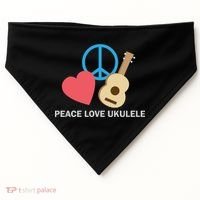 Peace Love Ukulele USA-Made Doggie Bandana thumb 0