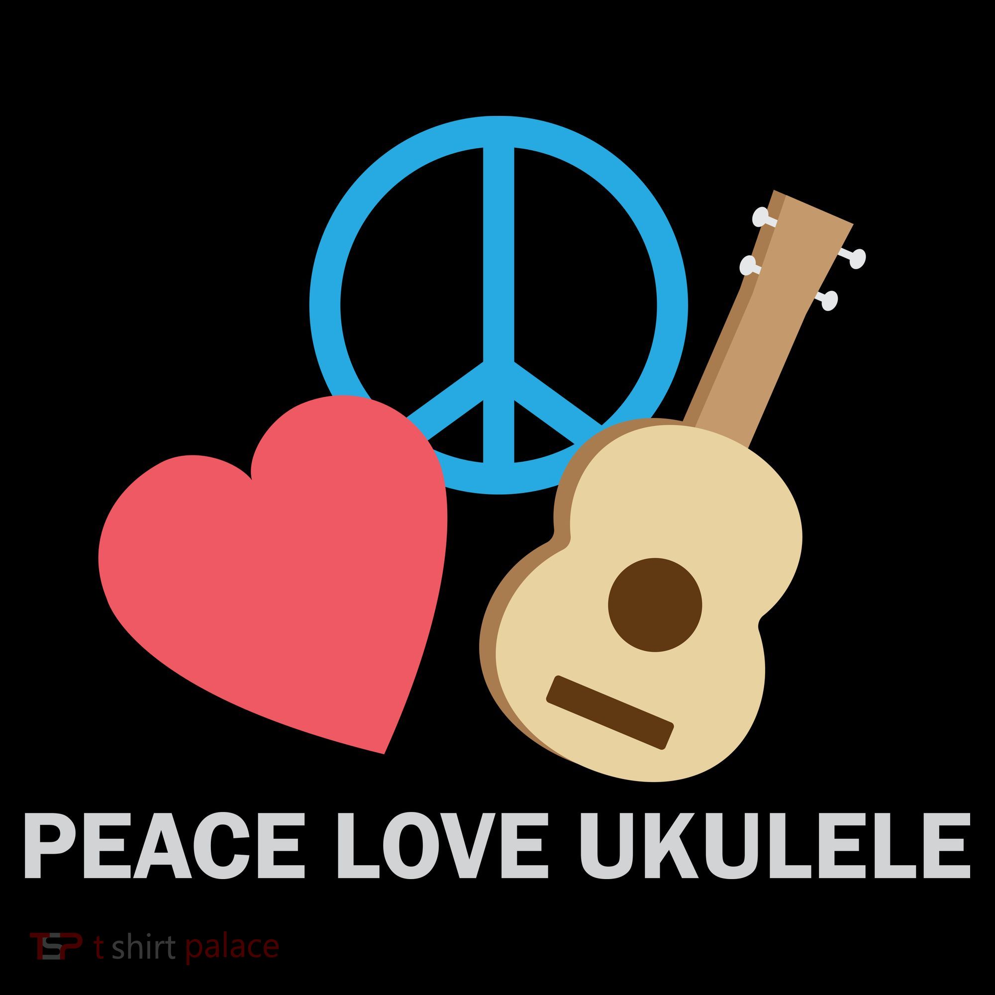 Peace Love Ukulele USA-Made Doggie Bandana