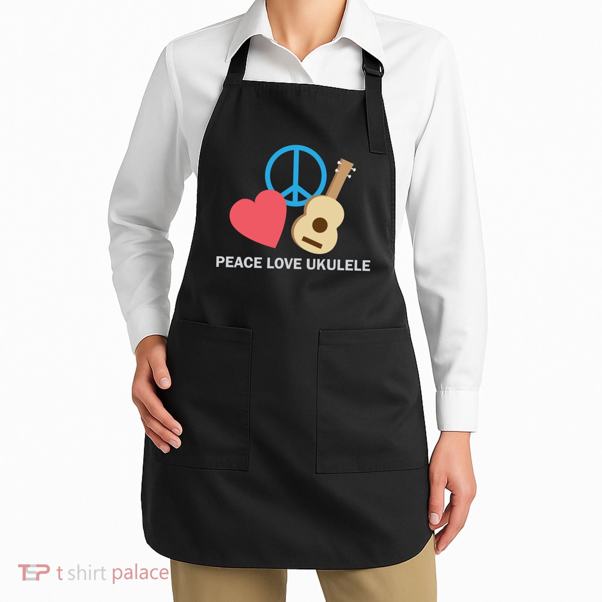 Peace Love Ukulele Apron