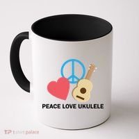 Peace Love Ukulele Coffee Mug thumb 0