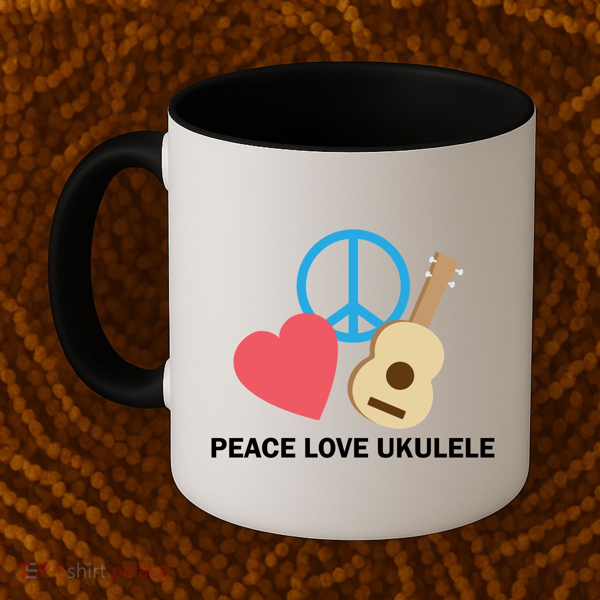 Peace Love Ukulele Coffee Mug
