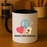 Peace Love Ukulele Coffee Mug thumb 4