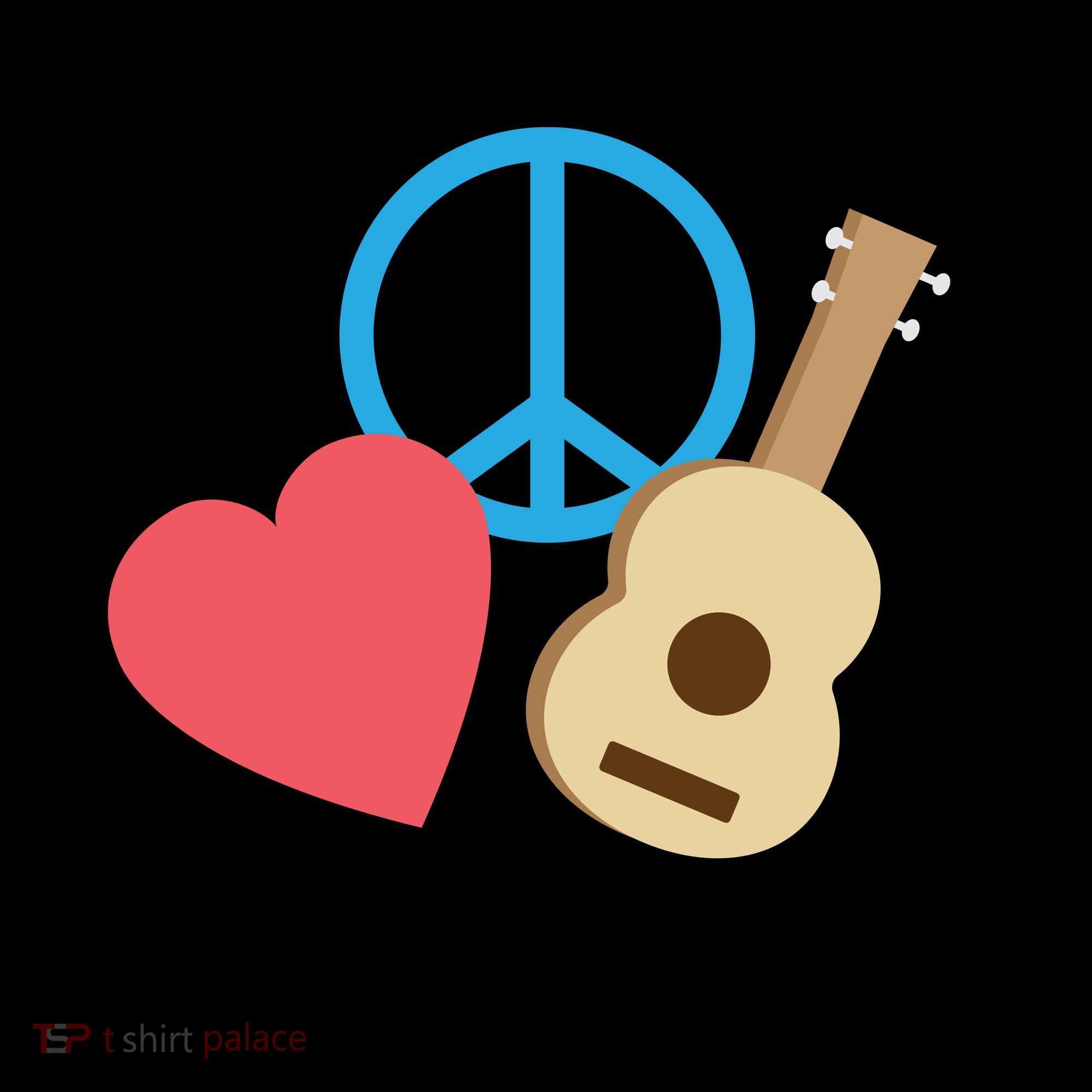 Peace Love Ukulele Coffee Mug