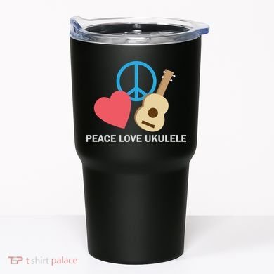 Peace Love Ukulele Tumbler