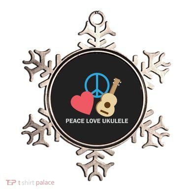 Peace Love Ukulele Ornament