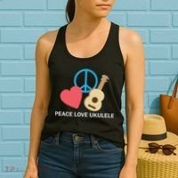 Peace Love Ukulele Women's Tank Top thumb 2