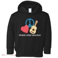 Peace Love Ukulele Toddler Hoodie thumb 0