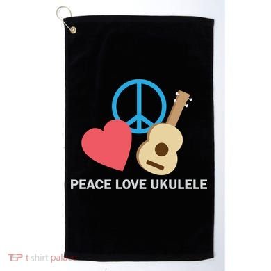 Peace Love Ukulele Golf Towel