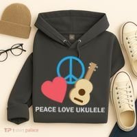 Peace Love Ukulele Hoodie thumb 4