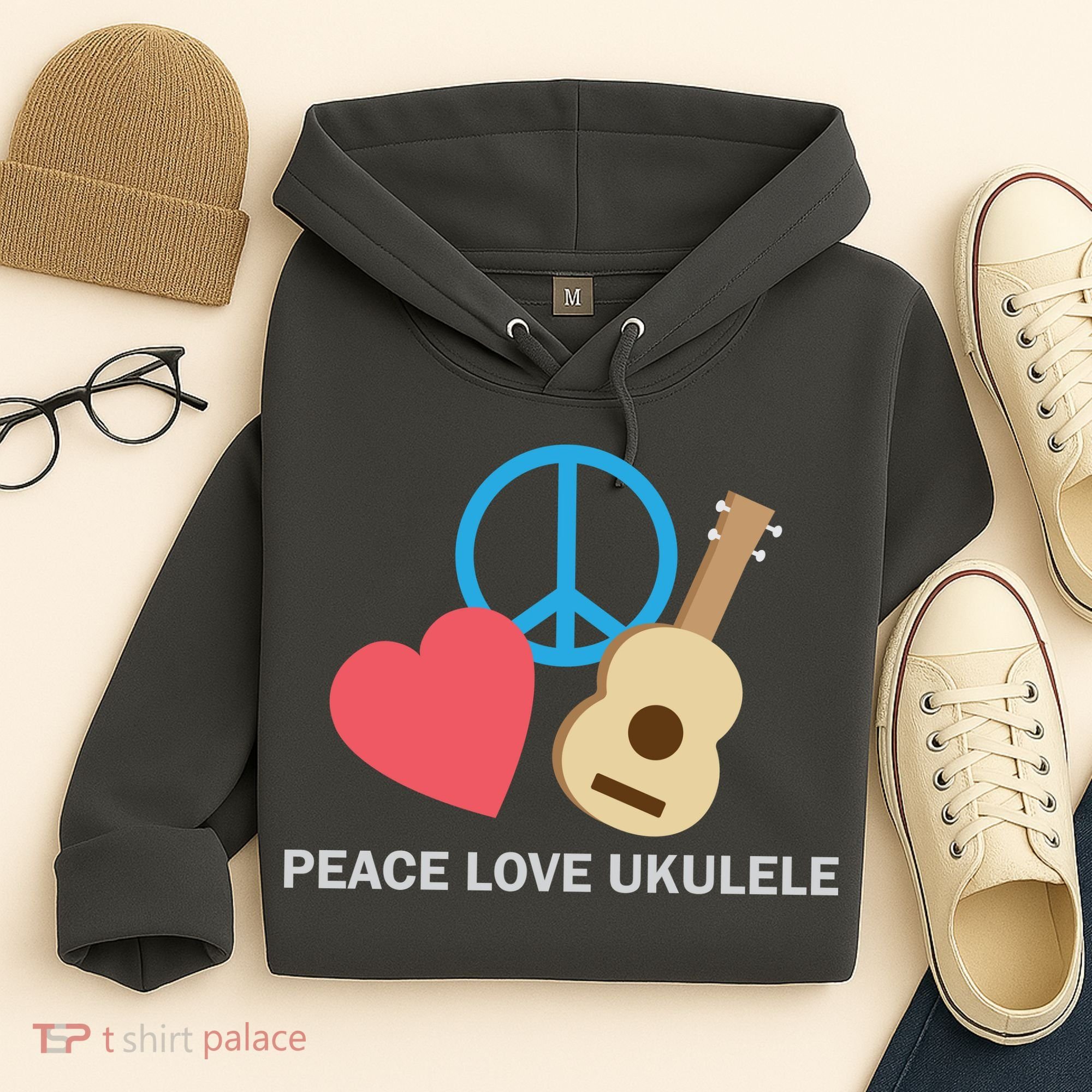 Peace Love Ukulele Hoodie
