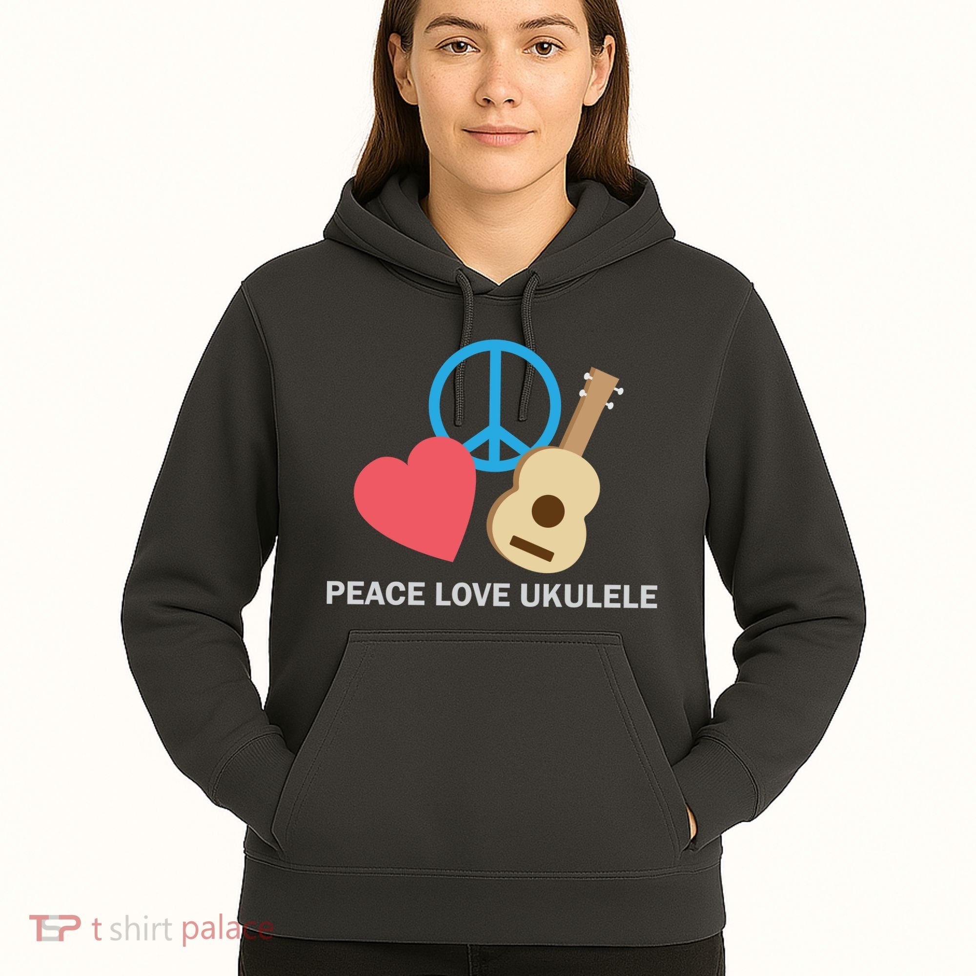 Peace Love Ukulele Hoodie