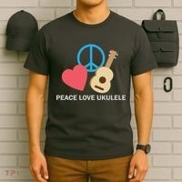 Peace Love Ukulele T-Shirt thumb 6