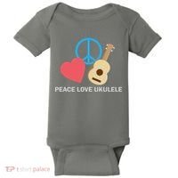 Peace Love Ukulele Baby Bodysuit thumb 0