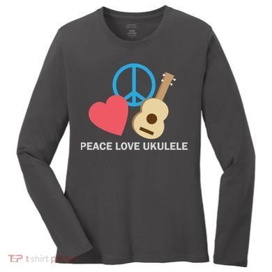 Peace Love Ukulele Women's Long Sleeve Shirt