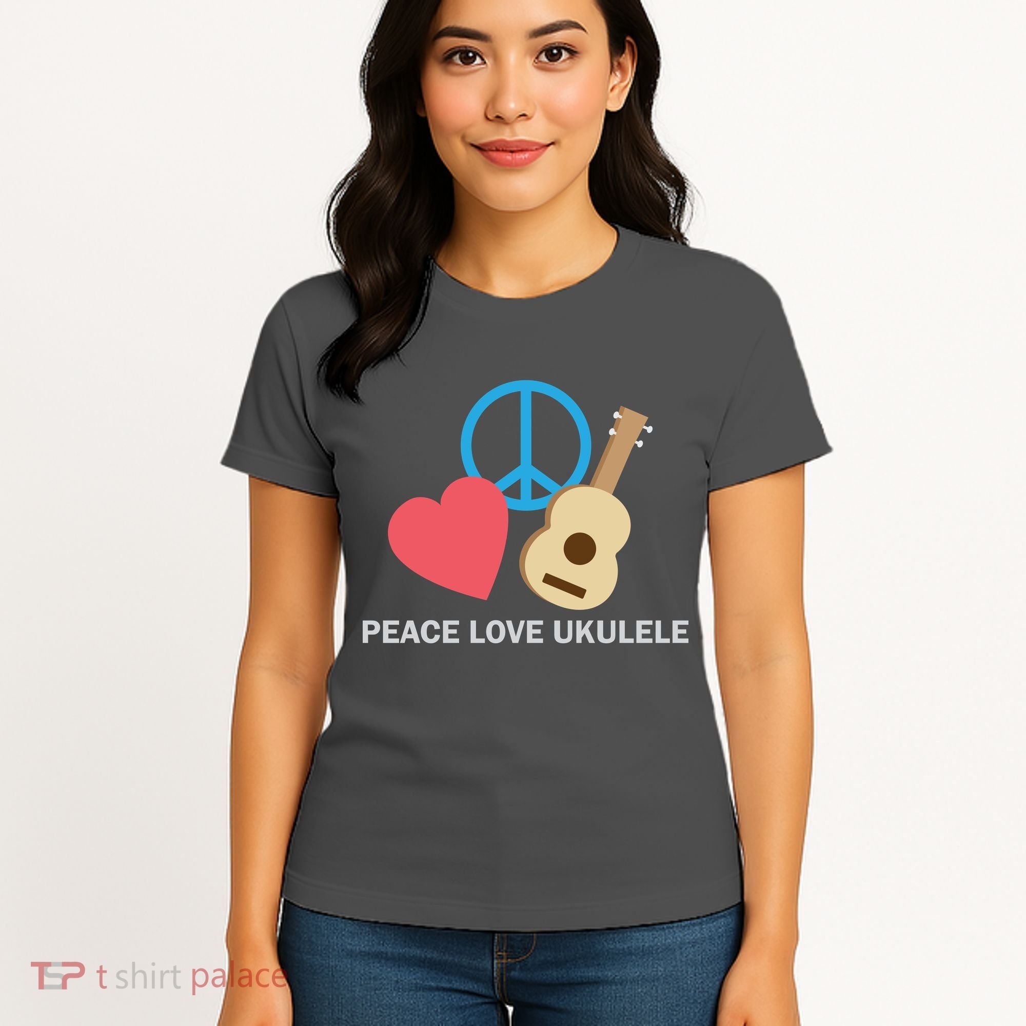 Peace Love Ukulele Women's T-Shirt