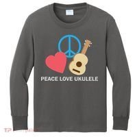 Peace Love Ukulele Kids Long Sleeve Shirt thumb 0
