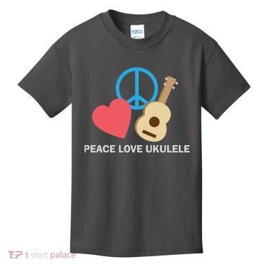 Peace Love Ukulele Kids T-Shirt