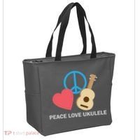 Peace Love Ukulele Tote Bag thumb 2