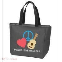 Peace Love Ukulele Tote Bag thumb 3