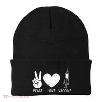 Peace Love Vaccine Shot Beanie thumb 0