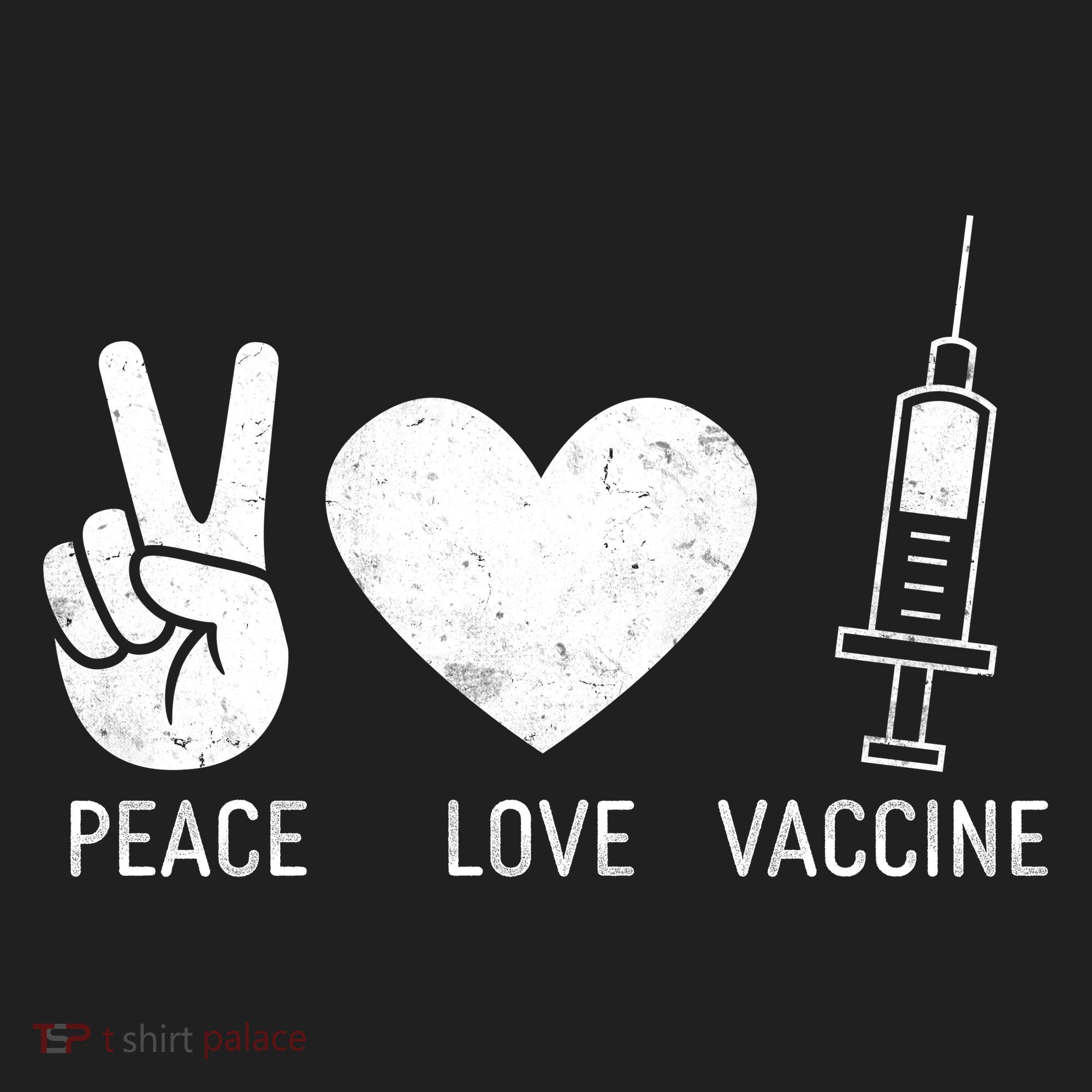 Peace Love Vaccine Shot Beanie
