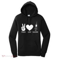 Peace Love Vaccine Shot Women's Hoodie thumb 0