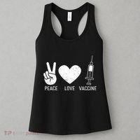 Peace Love Vaccine Shot Women's Tank Top thumb 3