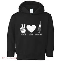 Peace Love Vaccine Shot Toddler Hoodie thumb 0