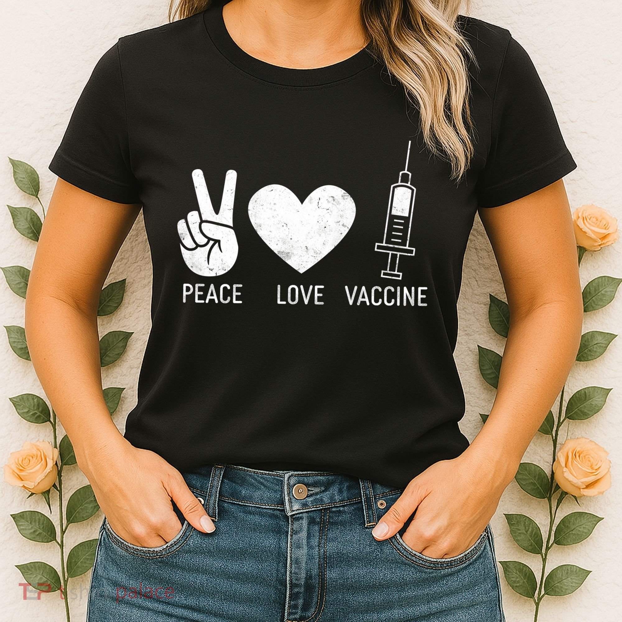 Peace Love Vaccine Shot Women's T-Shirt