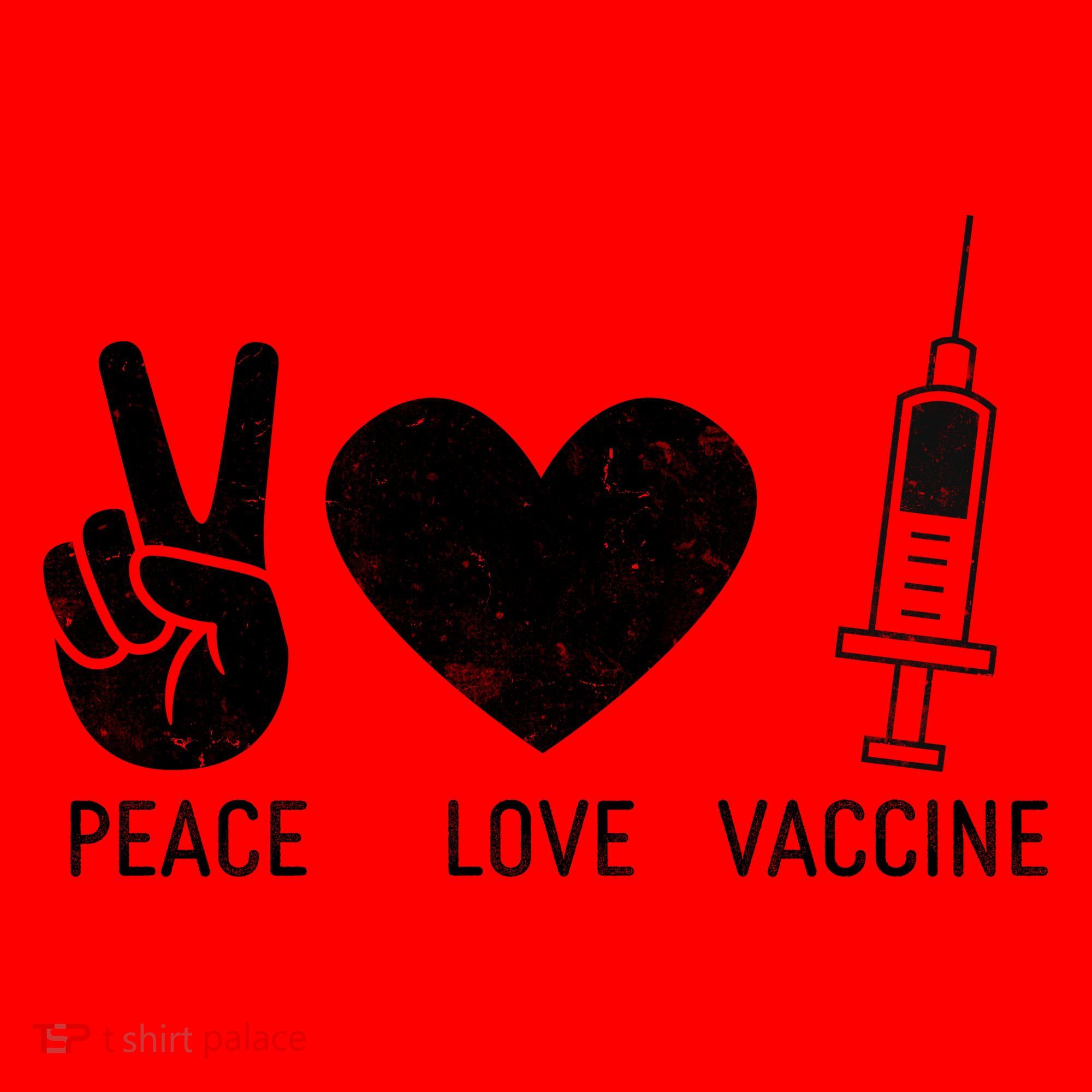 Peace Love Vaccine Shot Santa Hat