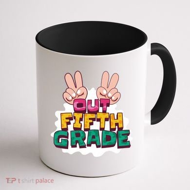 Peace Out Fifth Grade Coffee Mug back