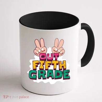 Peace Out Fifth Grade Coffee Mug back