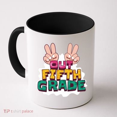 Peace Out Fifth Grade Coffee Mug