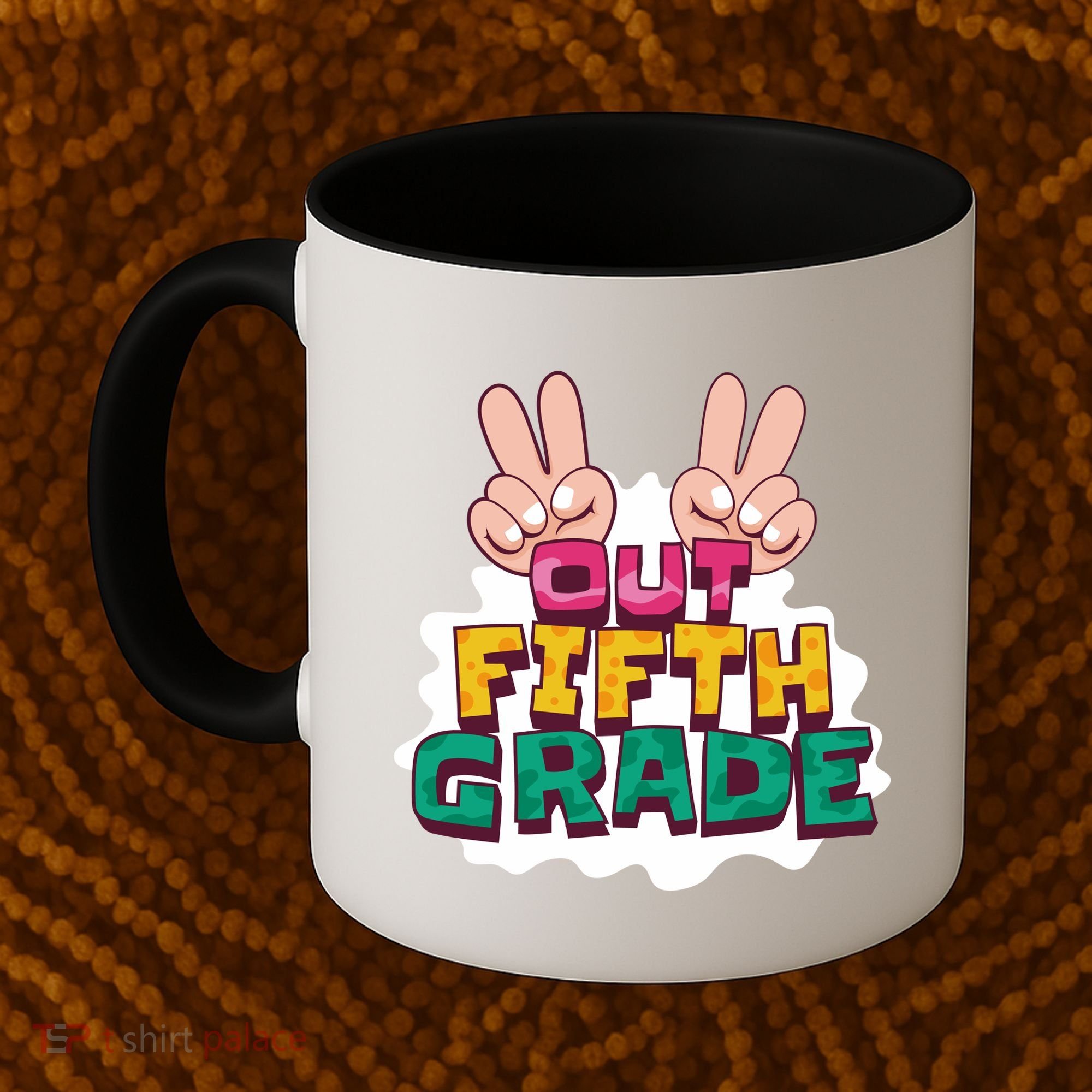 Peace Out Fifth Grade Coffee Mug