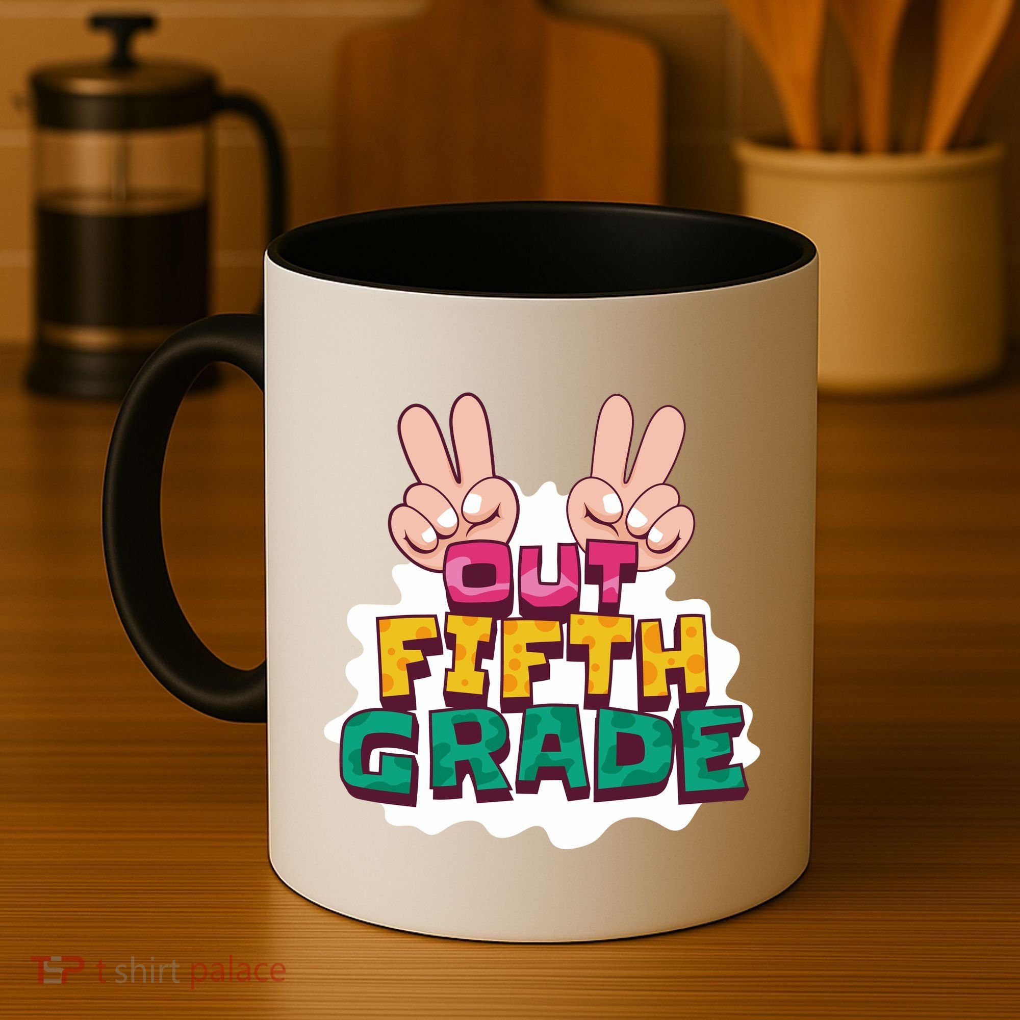 Peace Out Fifth Grade Coffee Mug
