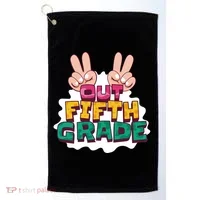 Peace Out Fifth Grade Golf Towel thumb 0