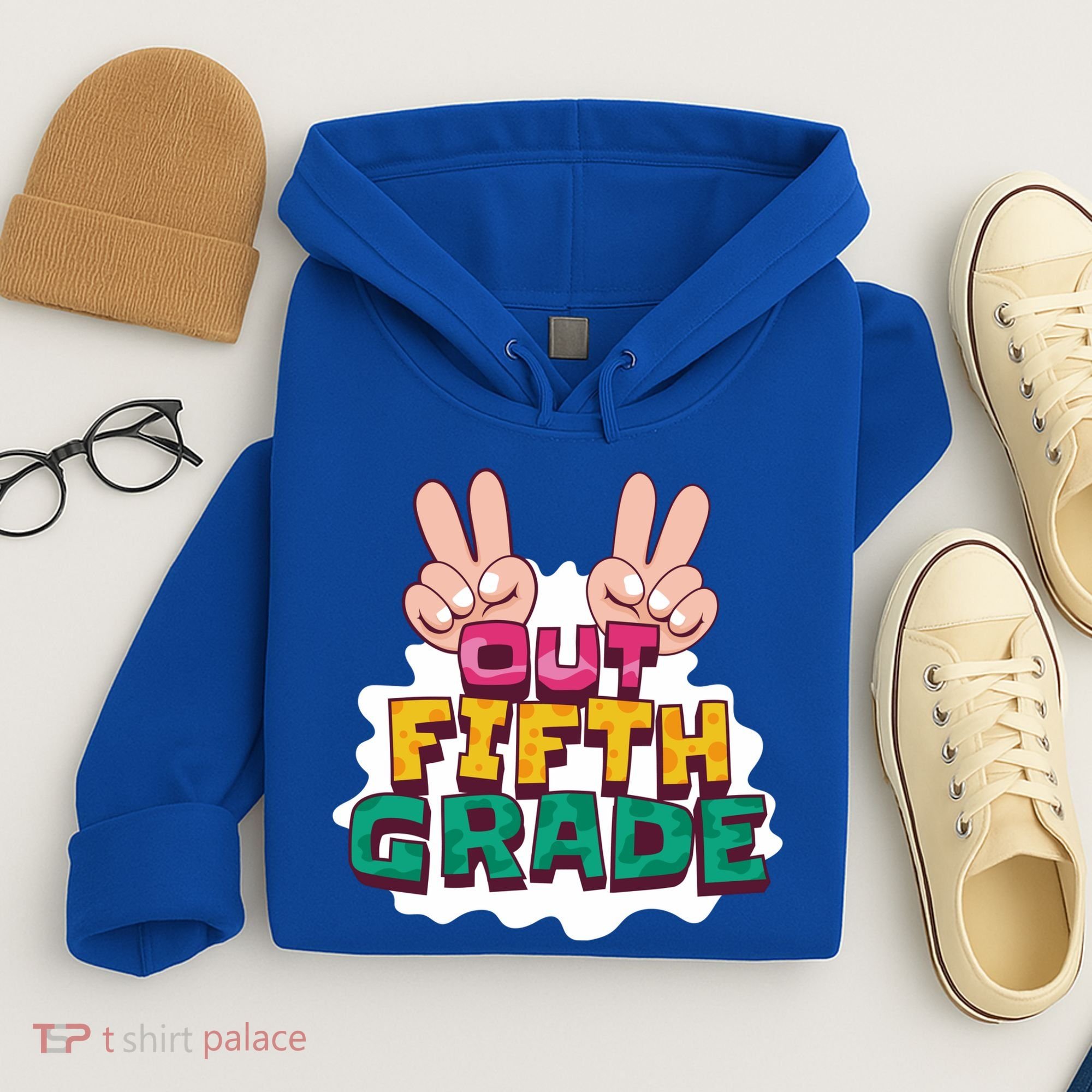 Peace Out Fifth Grade Hoodie