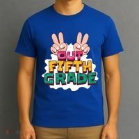 Peace Out Fifth Grade T-Shirt thumb 3