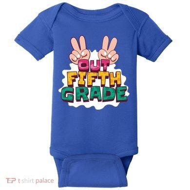 Peace Out Fifth Grade Baby Bodysuit