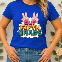 Peace Out Fifth Grade Women's T-Shirt thumb 2