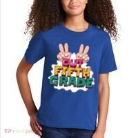 Peace Out Fifth Grade Kids T-Shirt thumb 2