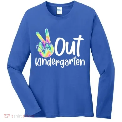 Peace Out Kindergarten Women's Long Sleeve Shirt