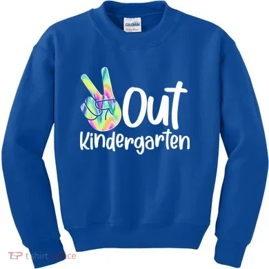Peace Out Kindergarten Kids Sweatshirt